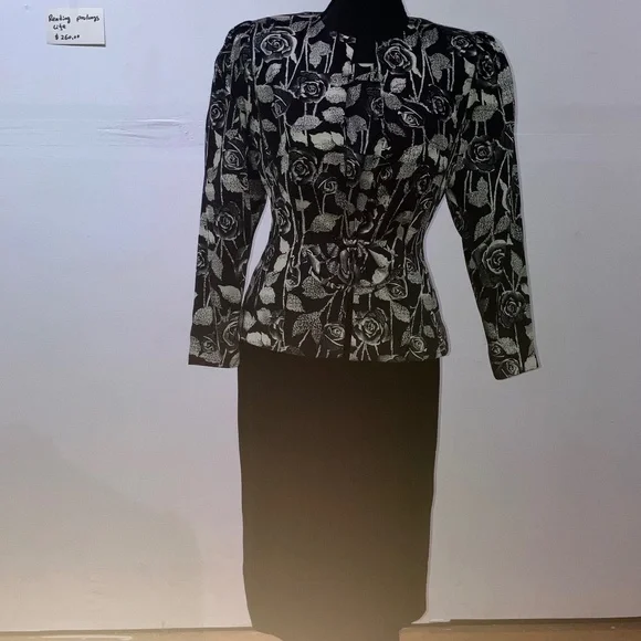 Vintage silk and velvet dress set - Picture 1 of 15